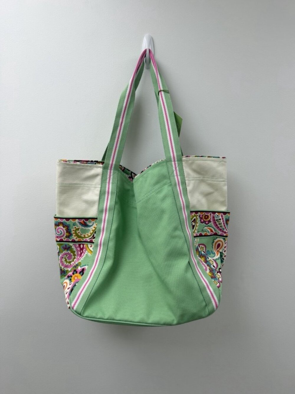 Vera Bradley Tutti Frutti Large Canvas Tote Bag NWT - Picture 14 of 14